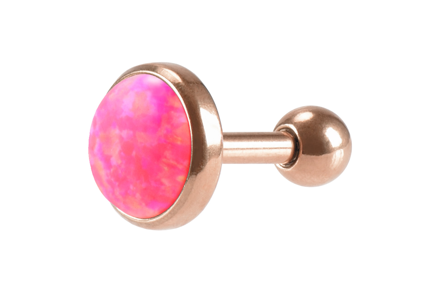 Chirurgenstahl Ohrpiercing SYNTHETISCHER OPAL ++SALE++